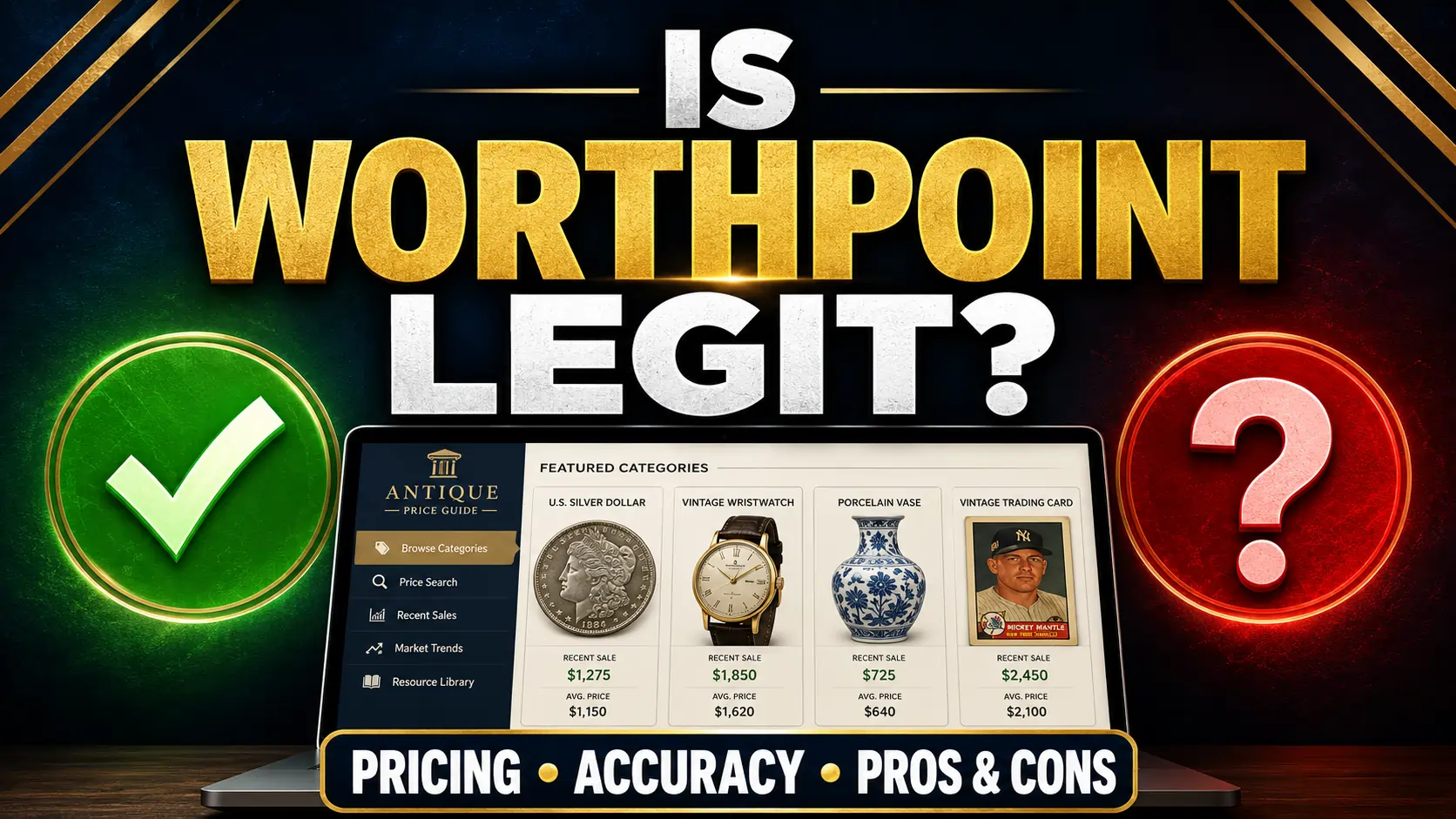 Read more about the article Is WorthPoint Legit? Pricing, Accuracy, Pros, Cons & Alternatives